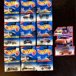 Hot Wheels Race Team Series Lot – Carded 1990s + Pro Racing NASCAR – Sealed
