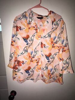 Caroline Investments Petites Women’s Floral Blouse PXL