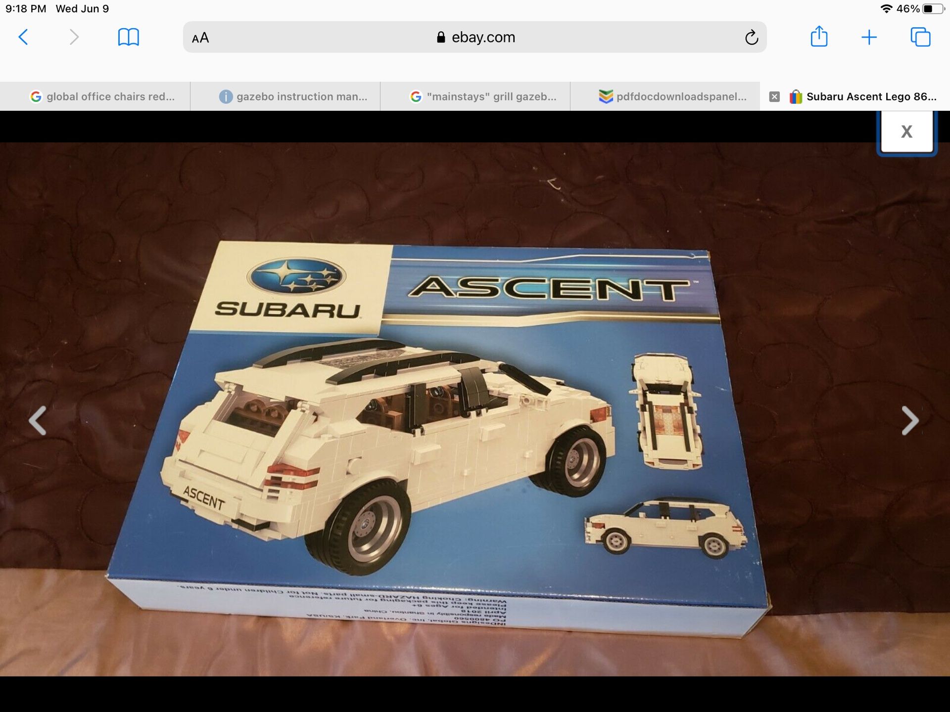 2018 Lego Subaru Ascent InDesigns Global Building Kit Dealer Promo (all Pieces Present And Sealed In Original Wrapper) Legos
