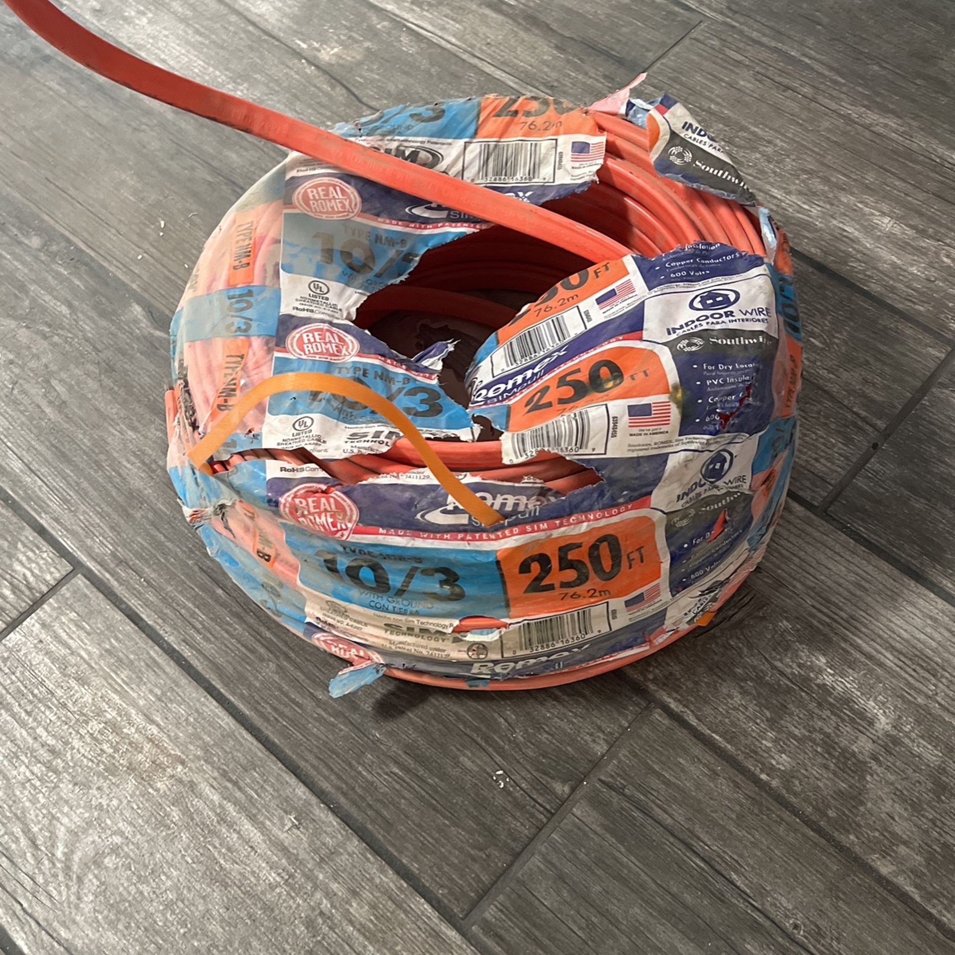 10/3 Type NM-B ROMEX SIMpull Wire ~225 ft. for Sale in Eleven Mile, AZ ...