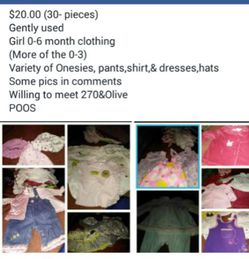 Girls Clothes 0-6 month's