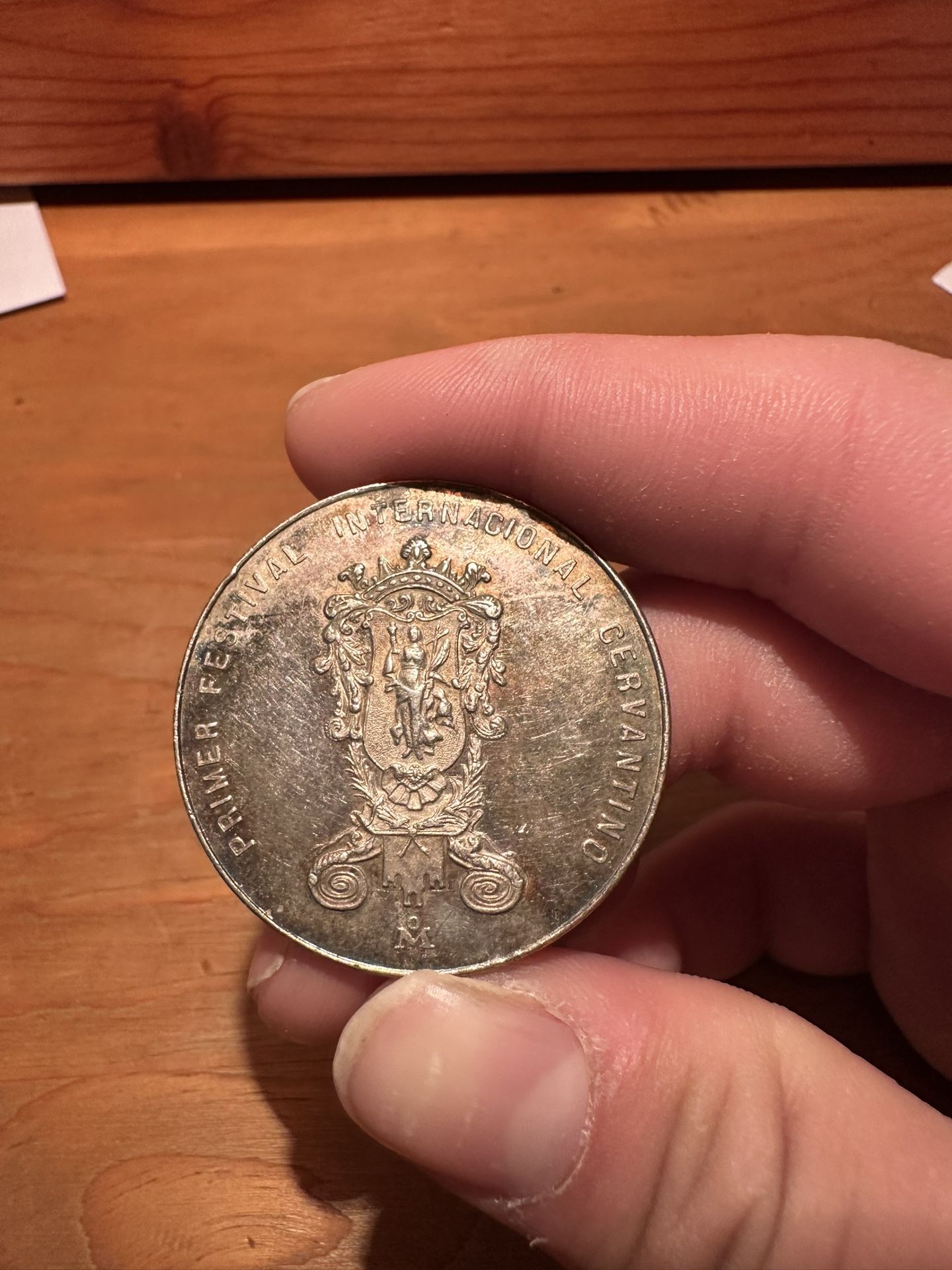 1972 Otoño Guanajuato Cervantino FESTIVAL 1 Oz Silver .999 Mexico 🇲🇽 Scarse