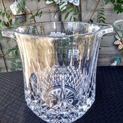 VINTAGE HEAVY CRYSTAL D'ANQUES DURAND LONGCHAMP CHAMPAGNE BUCKET 