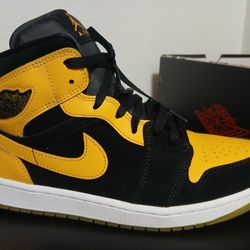 🔥 Air Jordan 1 Mid SE “Yellow Toe” – Size 11 – Worn Once 🔥