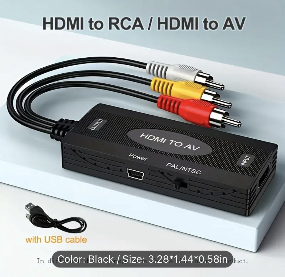 HDMI To RCA, HDMI To AV Converter, 