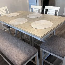 Dinning Table With 4 Chairs And Bench 
