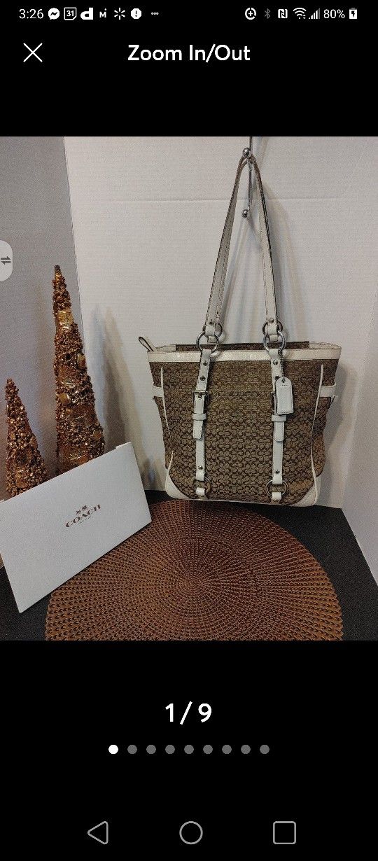 Coach Signature Jacquard Tote F11526