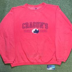 Vintage 1990s Cragun’s embroidered red crewneck