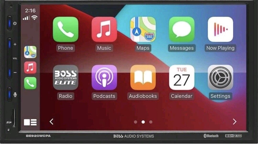 Boss Audio System Elite BE7ACP Black 7" Digital BT Multimedia Receiver Apple Car