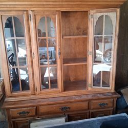 China Cabinet  56 x72 tall ( Bottom 28 1/2  & Top 43 1/2)Piece