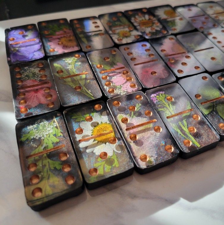 Romantic Goth Dominoes - Handcrafted