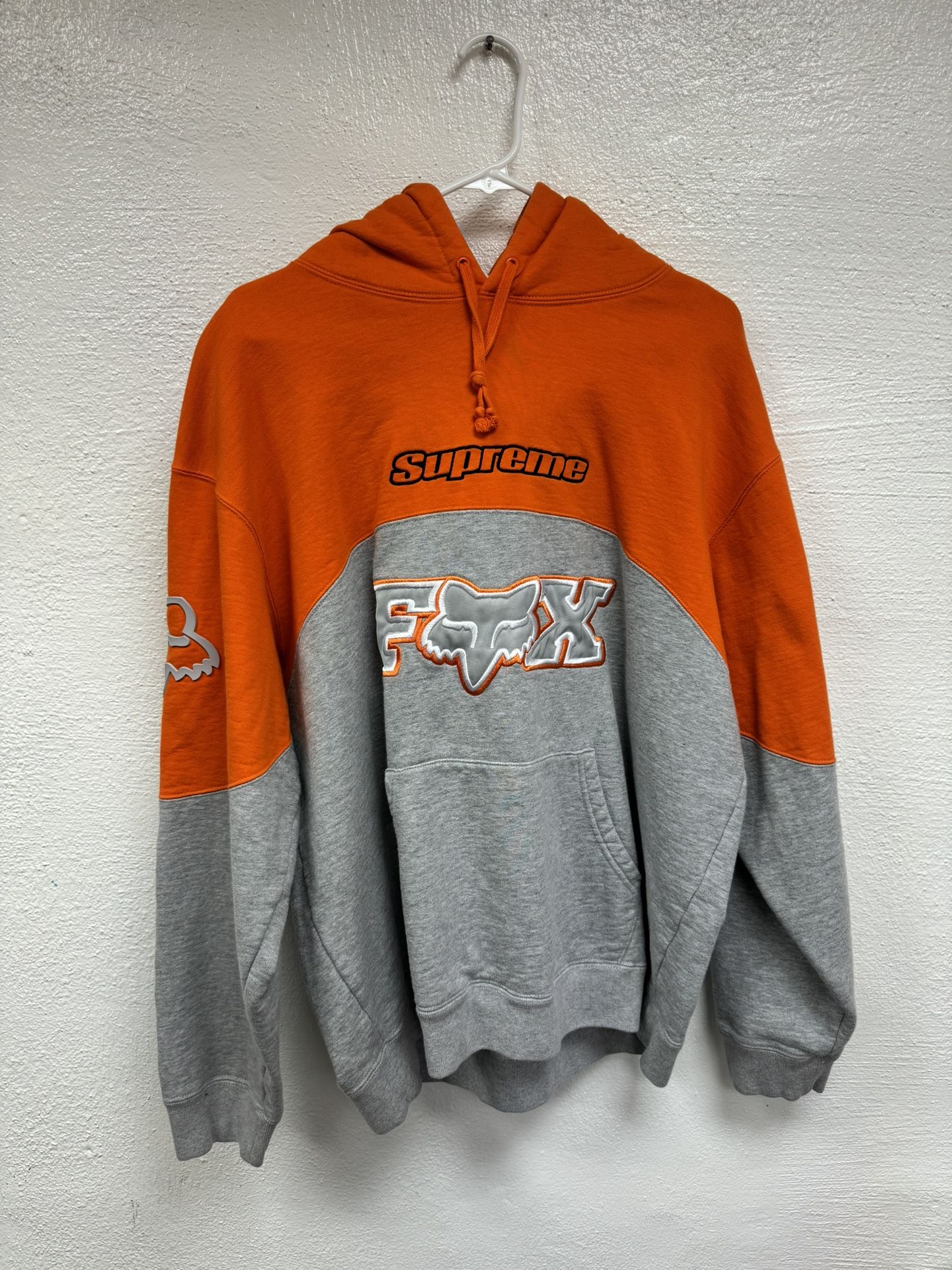 Supreme Fox Hooded Racing sweatshirt grey