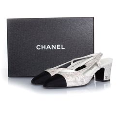 Chanel Rhinestone Sling backs