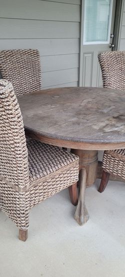 Wood table 4 chairs