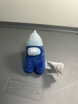 Official Among Us Blue Crewmate Plush Keychain Clip Innersloth