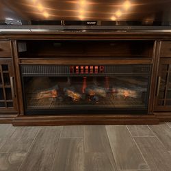 75” farmhouse LED Fireplace Tv stand