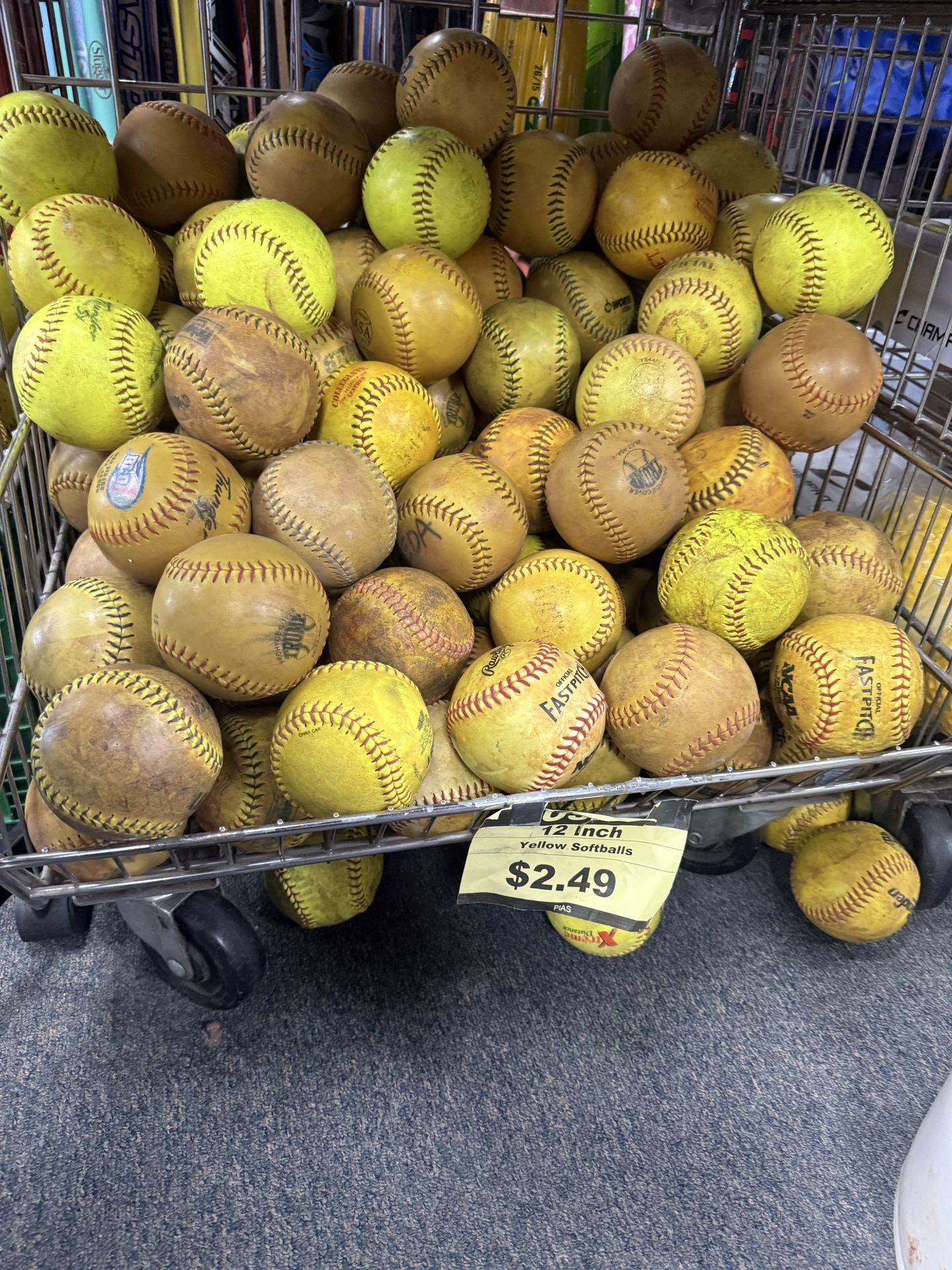 used softballs - 10 for $20 special