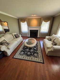 Couch, loveseat, coffee table and side table