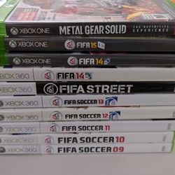 Xbox One Games: Full Set Of FIFA CDs (09-14), Metal Gear Solid V: The Definitive Experience *RARE*
