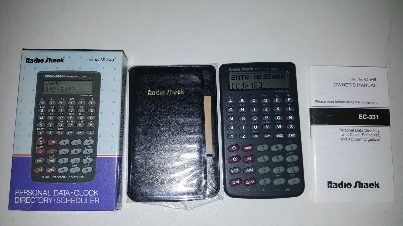 Radio shack personal Data calculator