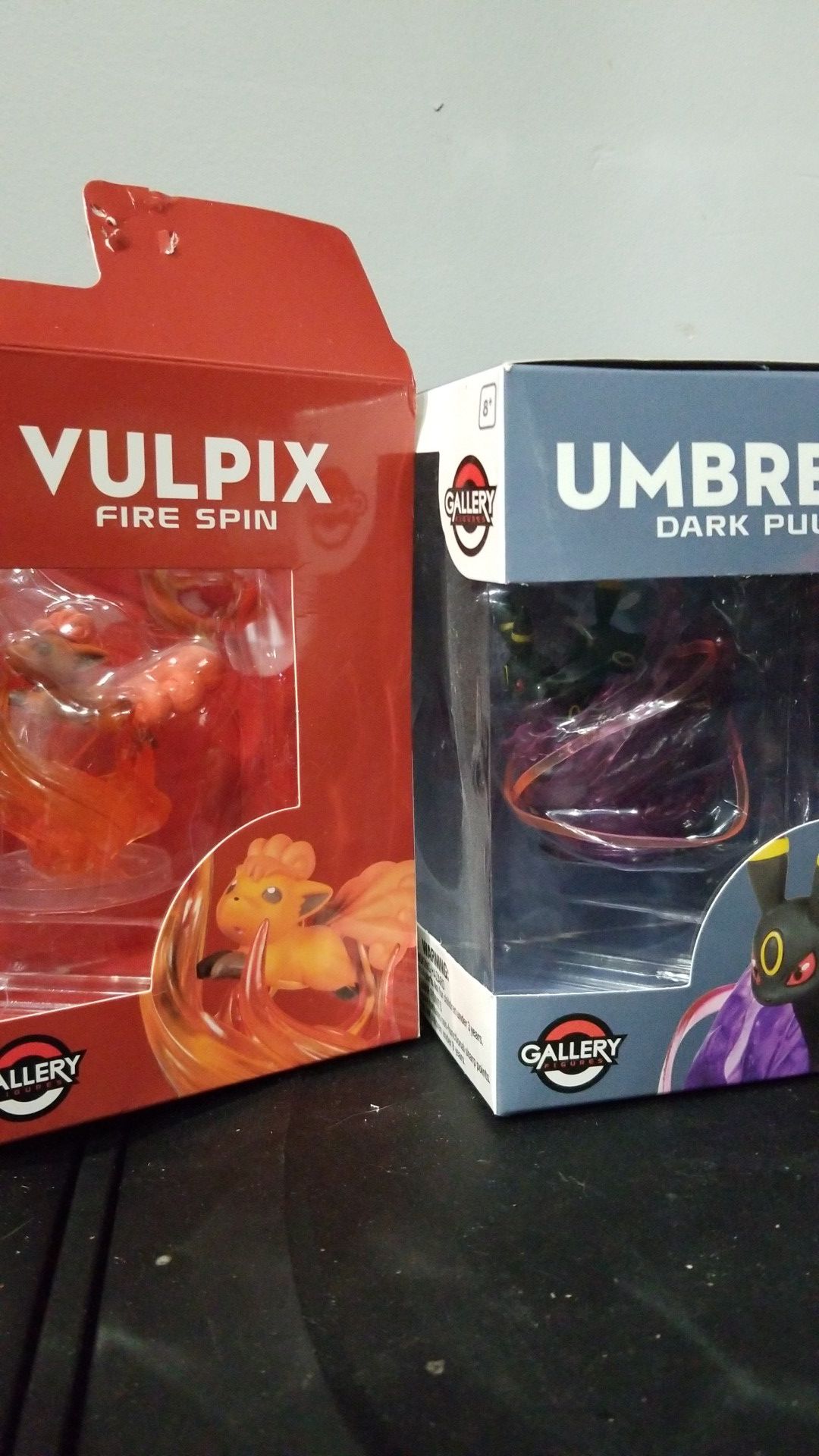 Pokemon Gallery figures. Umbreon and Vulpix collectibles