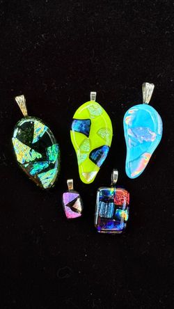 Fused glass pendants