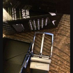 Nike reversible dark brown + black leather belt