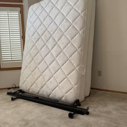 Queen Size Mattress, Boxspring, And Basic Frame