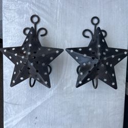 Metal Star Wall Sconce Candle Holder