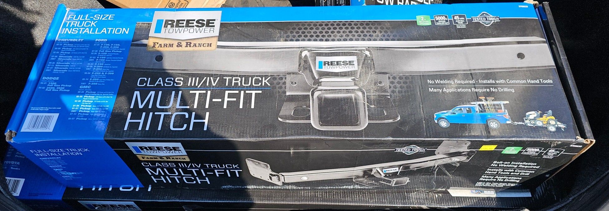 REESE TOWPOWER CLASS III/IV Multi-Fit Full-Size Truck 2-in. Receiver (contact info removed)