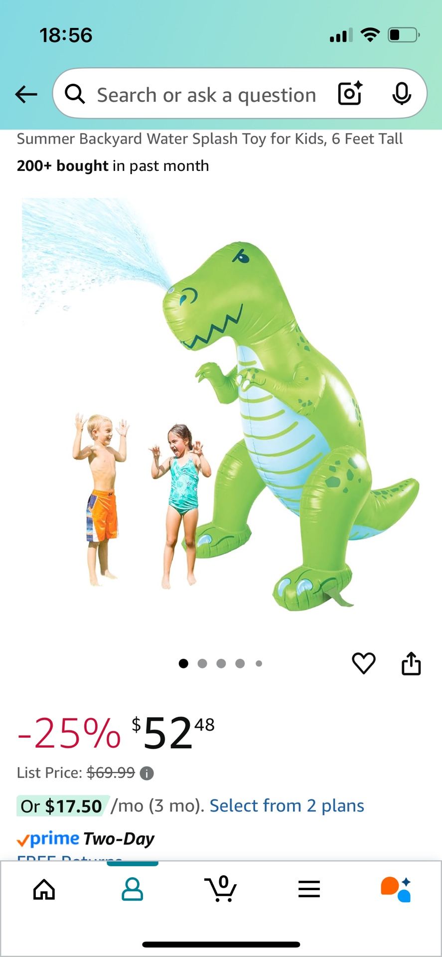 Dinosaur Sprinkler