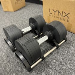 (New in Box) 50 Ib Adjustable Dumbbell Pair
