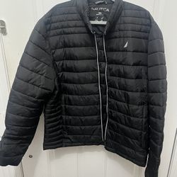 Nautica Men’s Black Quilted Puffer Jacket - XXL