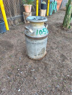 Vintage Metal Milk Can extra large