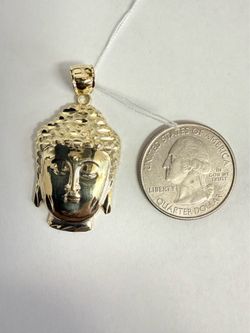 10K Gold Buddha Head Charm