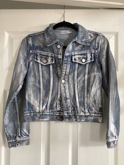 604 Service Silver Coated Denim Women’s Jacket 