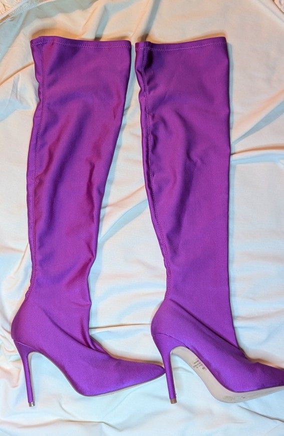Pink Stocking Boots, Size 10M