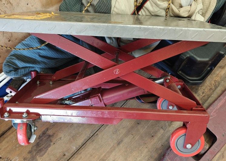 Hydraulic Scizzor Lift Table Cart
