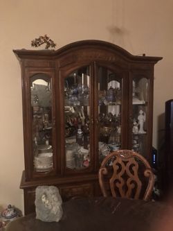 Dining room table and credenza solid wood