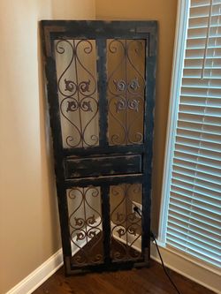 Decorative Wood and Iron Wall Panel