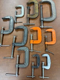 C clamp lot -10 pc various brands & sizes