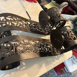 Wall Candle Sconce Set of 2, Metal Wall Mounted 