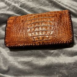 Vintage 1940’s Alligator Skin Clutch Purse/ Authentic 
