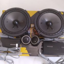 KICKER 1 PAIR 6.5 INCH 300 WATTS COMPONENT SET WITH CROSSOVER CAR SPEAKER 