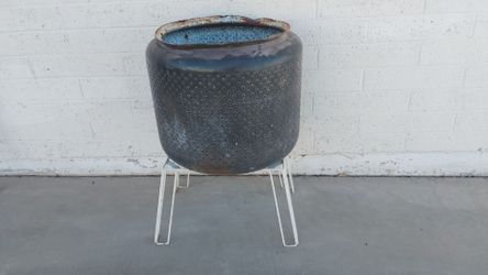 Fire Pit / Outdoor Fireplace / Washer Dryer Drum on Stand - $45