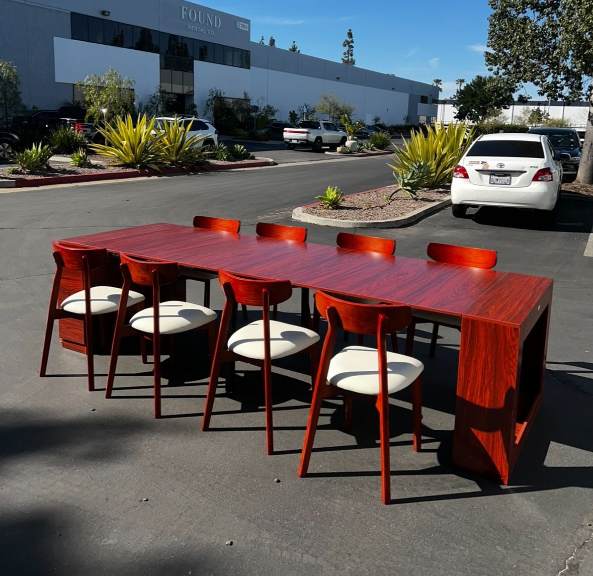 New 10 Seaters Dining Set Extendable 39” 118” x 38” Wooden Dining