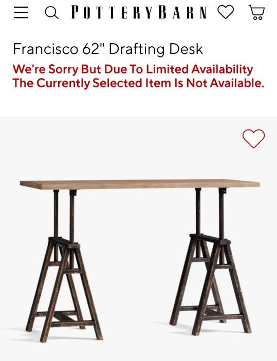 Drafting table deals pottery barn