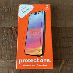 iPhone 14 Pro Glass Screen Protectors (2 Pack)