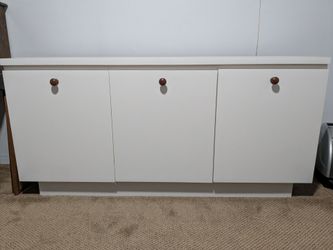 White 3 Door Cabinet