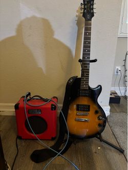Epiphone les paul, guitar research amp